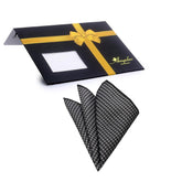Men's Black white Snowflakes Handkerchief - Amedeo Exclusive